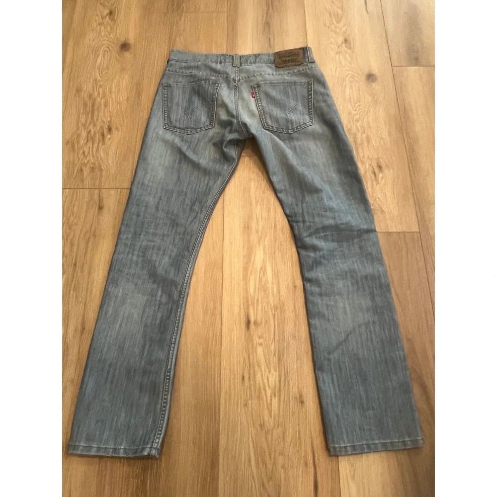 Levi's 511 Skinny Jeans Mens W33 L30 Blue Distressed Faded Wash Denim